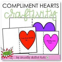 Valentine's Day Compliment Hearts Craftivity | Freebie